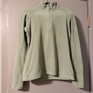 Mountain Hardwear Green Quarter-Zip Fleece Sweater